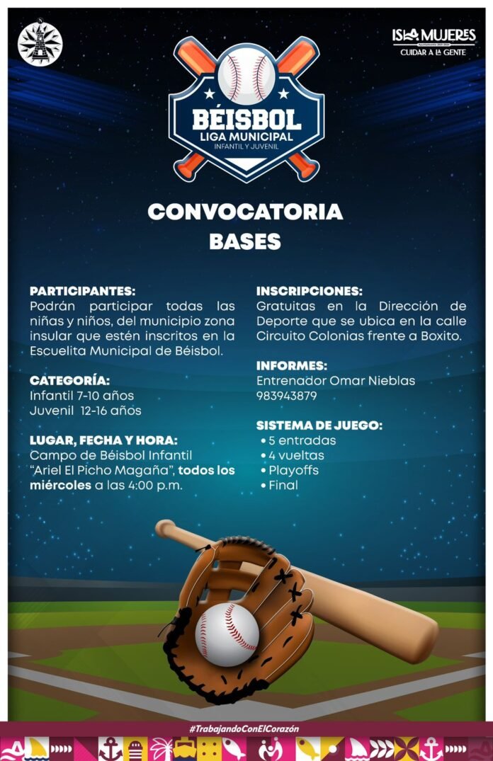 convocatoria de beisbol en isla mujeres
