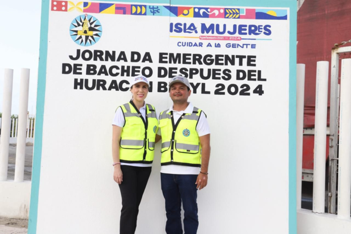 Jornada emergente de bacheo en isla mujeres