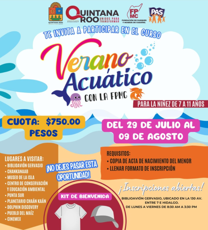 La Fundación de Parques y Museos invita a su curso “Verano Acuático”