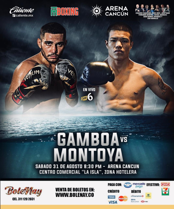 “Pitbull” Gamboa ante Montoya, le dan la bienvenida a “Tm boxing” en la “Arena Cancún”