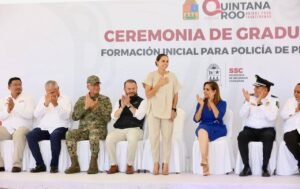 Ana Paty Peralta acude a la graduación de 101 elementos del curso “Formación Inicial para Policía de Proximidad”